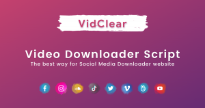 VidClear - Video Downloader Script