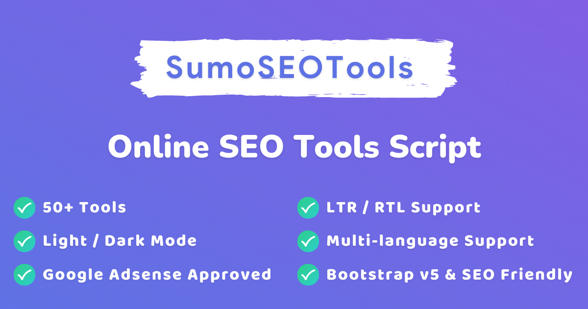 sumoseotools online seo tools script